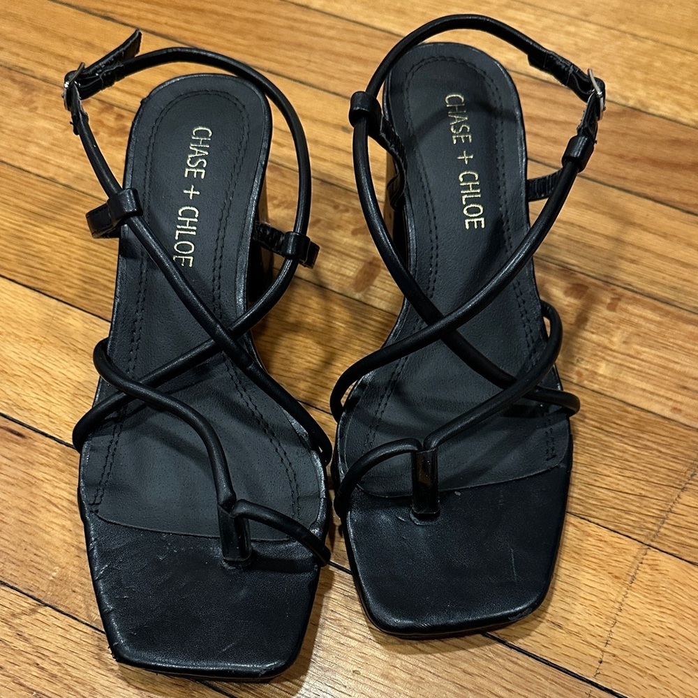 Chase + Chloe Elegant Black Heels -Size 6